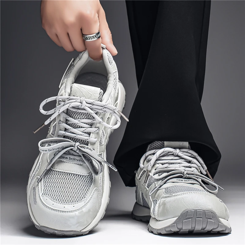 Men's Wide Toe Breathable Casual Sports Shoes - Autumn Collection, Comfortable & Non-Slip