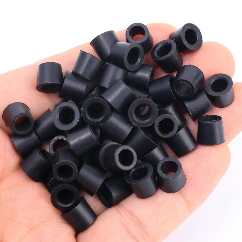 Black Air Conditioning 200/50pcs 1/4'' Charging Hose 1/4'' Valve Gasket Manifold Repair Seal Kit Replacement Car Acc