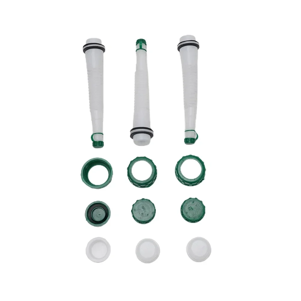 Kit Tappi Di Ricambio Per Tanica Di Benzina, Con Beccuccio E Sfiato, Compatibile Con Gott, Rubbermaid, Sceptre, Midwest, (Nero) - 2