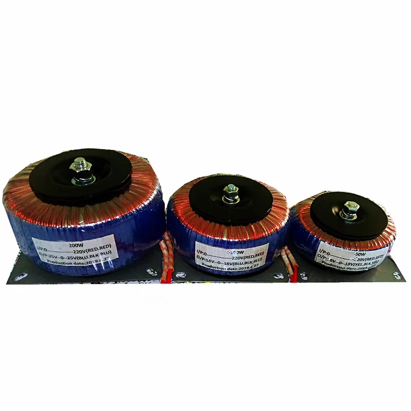 Toroidal Transformer Amps Choke Coil Fully shielding inductance Screening Amplifier Choke Pure Copper Whole Strip Iron Core