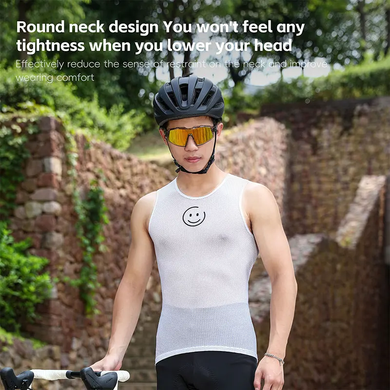 WEST BIKING Cycling Jersey Men Bike Vest Shirt MTB Bike Bicycle Mesh Breathable Underwear Male Running Hiking Sport Jersey