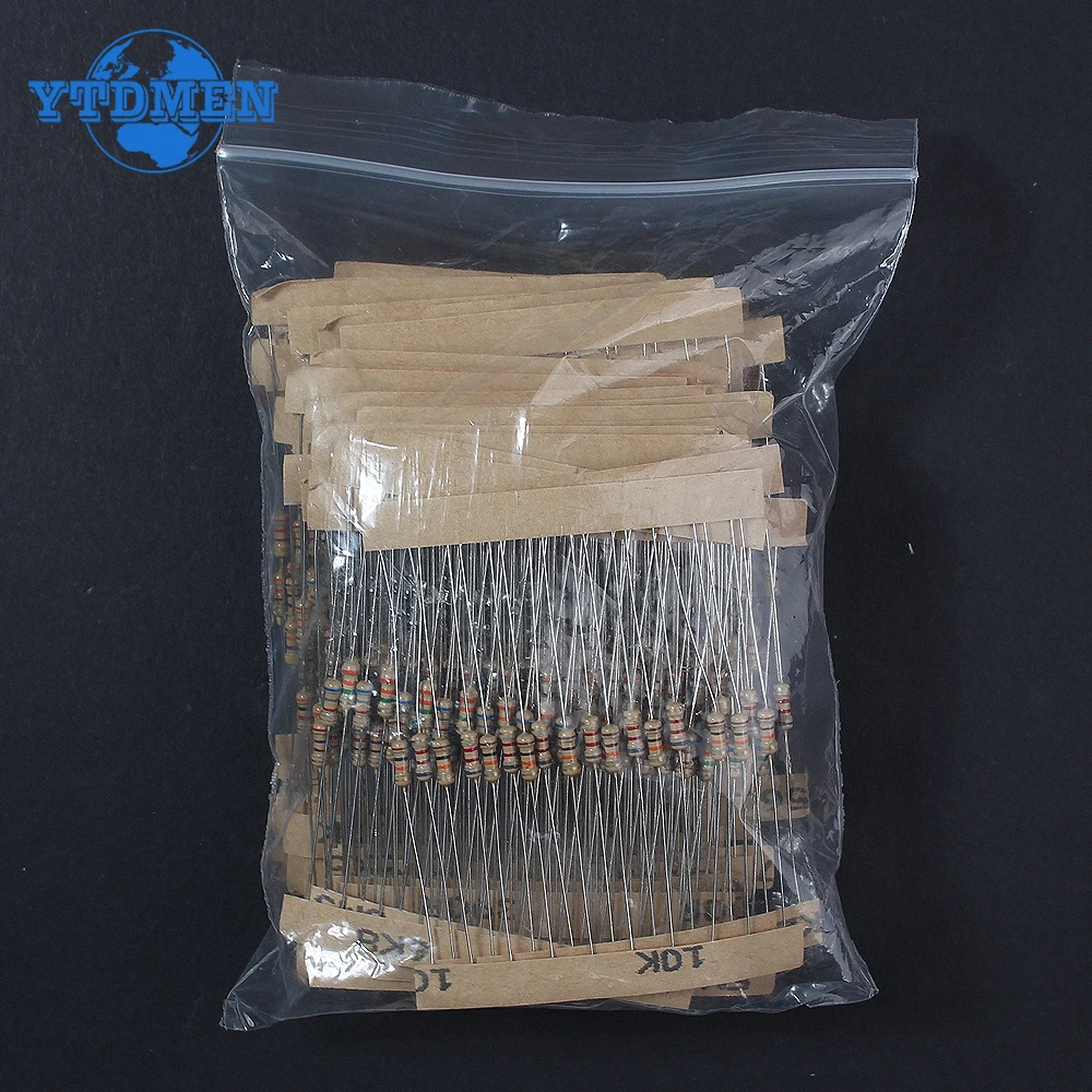 560PCS 1/4W Resistors 56 Values Carbon Film Resistor Rang Assortment Kit Set Resistors Kit 5% Color Ring Resistance 1 ohm ~10M