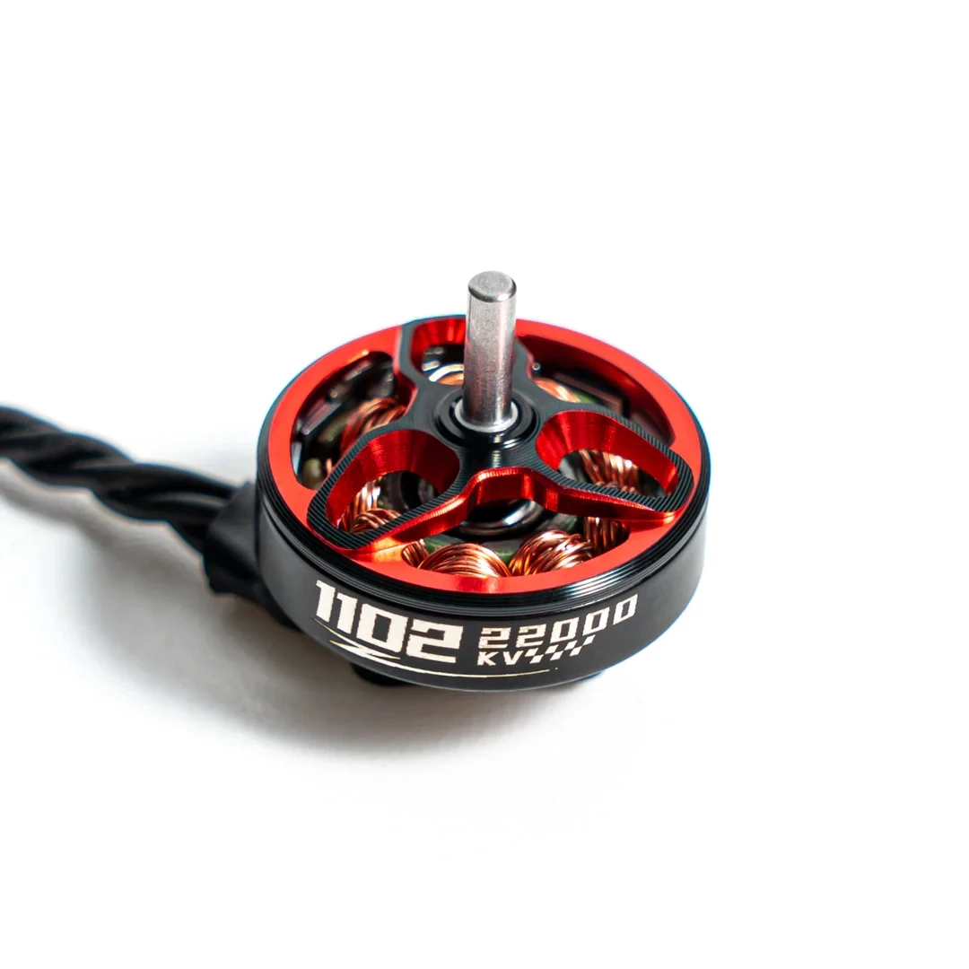 Moteur Brushless 1102 18000KV/22000KV 37mm pour Drone FPV 1S, avec calibres à côté pour échelle