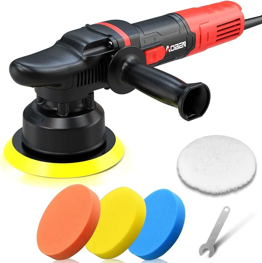 Car Buffer Polisher 6 inch Dual Action Polisher Random Buffer kit with 6 Variable Speed 1000-4500rpm