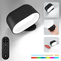 מנורת קיר אלחוטית עם שלט ותאורת RGB