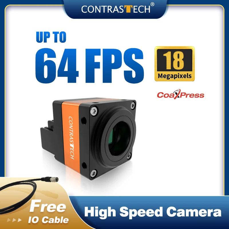 고해상도 글로벌 셔터 영역 스캔 카메라 a2A4508-20ucBAS, 머신 비전 검사용, 18MP 64FPS GMAX2518 CMOS CoaXPress