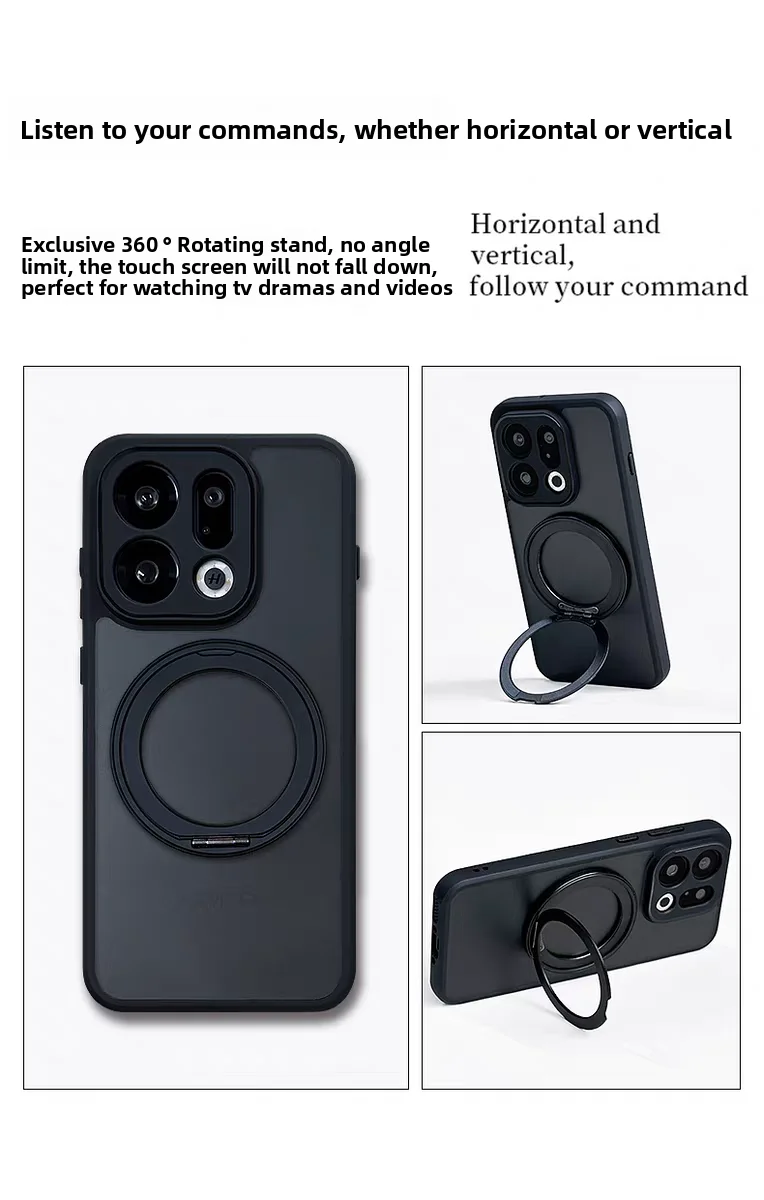 Magnetic Ring Stand Protective Hard Case with Shell Design