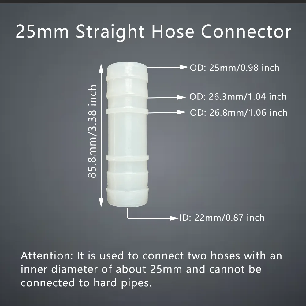 Hose Repair Connector Straight Through Joint extender Equal Diameter Plastic Coupling 5pcs 1pc Laboratory Garden Irrigation