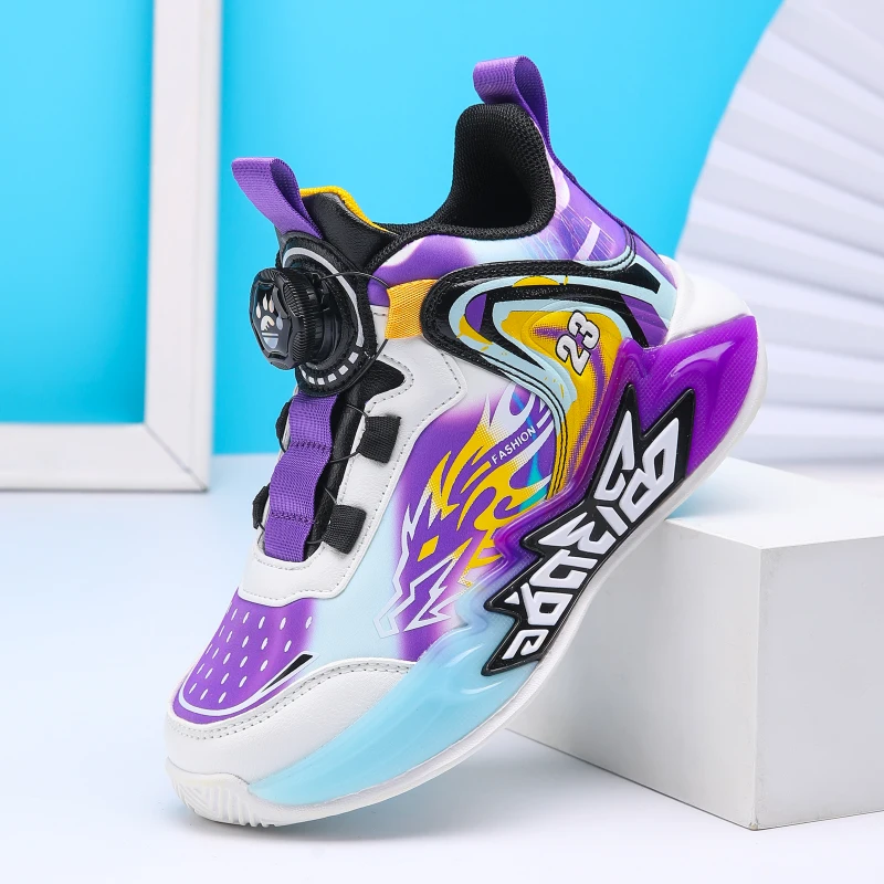 

2023 New Walking Sneakers For Children Boy Quick Lacing Kids Fashion Shoes Wearable Running Shoes Girls Brand Children Sneakers