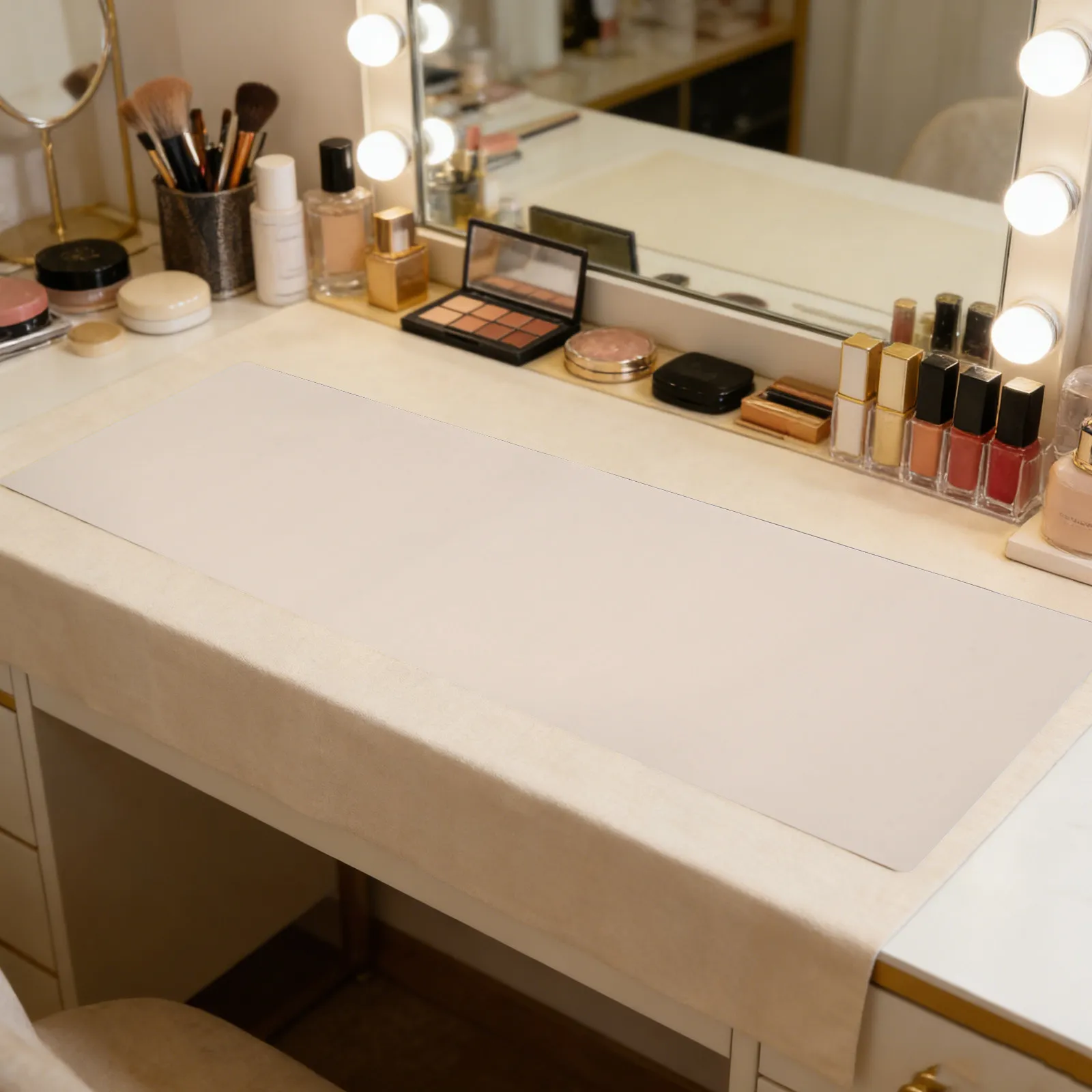 뷰티 데스크 매트 방수 미끄럼 방지 화장대 보호 매트 40x120cm 방진 메이크업 테이블 커버 사무실 침실용 데스크탑 패드