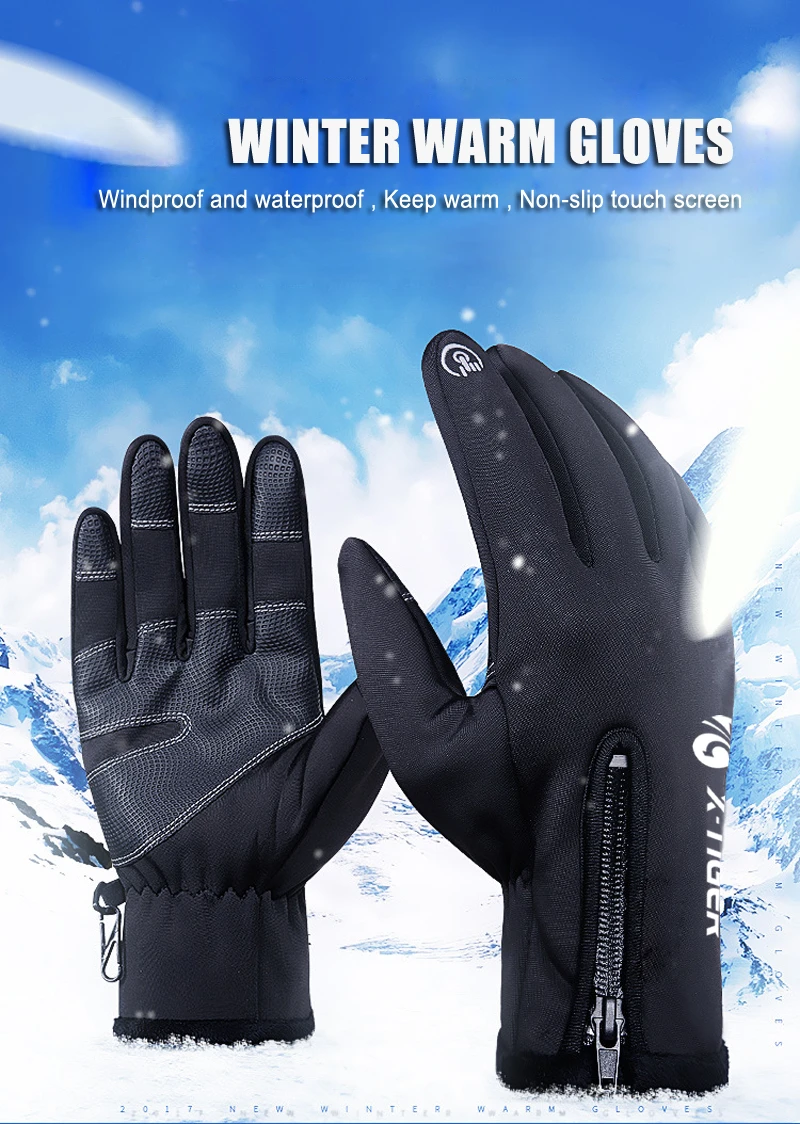 Guanti Da Sci Donna Impermeabili E Touchscreen - Caldi, Antivento, Con Palmo In PU Antiscivolo - Foto 8