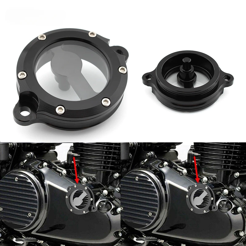 Transparent Crankcase CB 350 Engine Oil Filter Element Protection Trim Cover Aluminum FOR Honda GB350 GB350S GB350 NC59