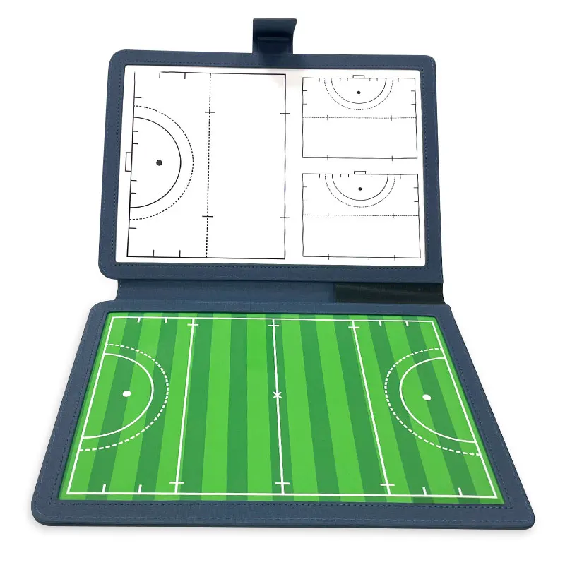 Folding hockey coaching board Double-sided magnetic writable erasable game training portable 12.6 x 9.6in strategy board