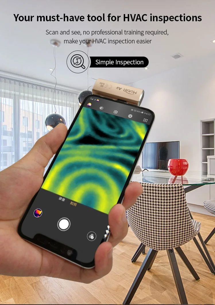 Description Picture 4 of itemMobIR Air Thermal Camera Used for smartphones 25Hz Infrared Imaging Temperature Instruments