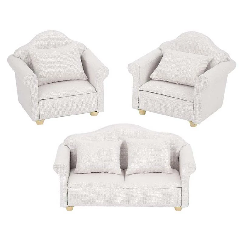 

1:12 миниатюрная мебель для кукольного домика, аксессуары для кукольного домика, модель с подушкой, мини-игрушечная кушетка для гостиной