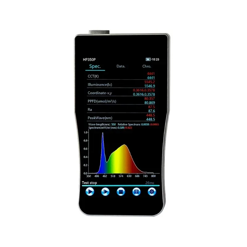 

HP350P 350nm-800nm PAR PPFD Spectrometer Add Extend Sensor for Agriculture Test CCT CRI Lux Spectrum Wavelength
