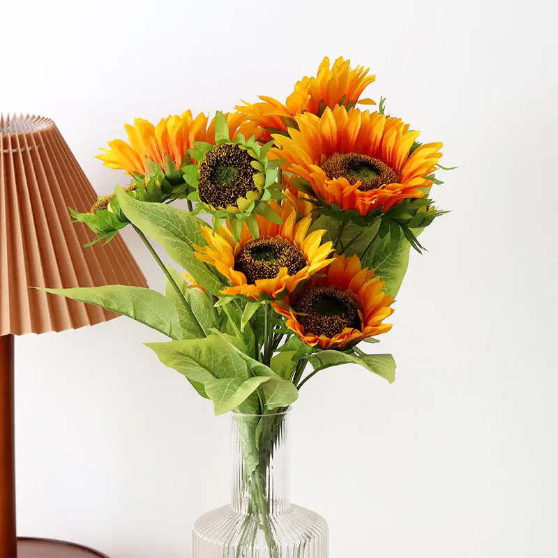 3pcs Sunflower Artificial Flowers Fake Sunflowers Bouquet With Stem For  Office Home Party Outdoor Indoor Fall Flowers Decoration - Artificial  Flowers - AliExpress