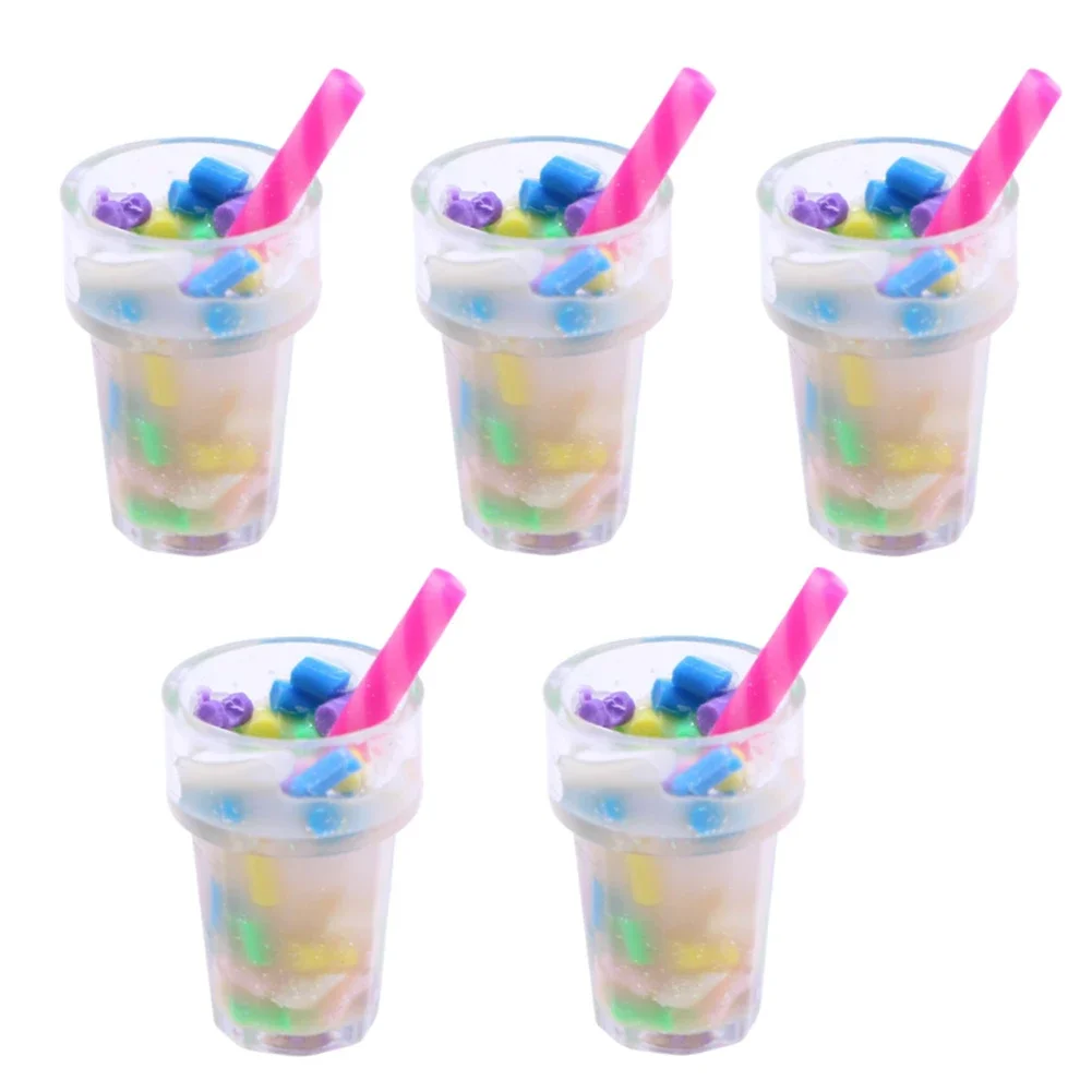 

Doll House Simulation Resin Milk Tea Drink DIY Keychain Accessory Model