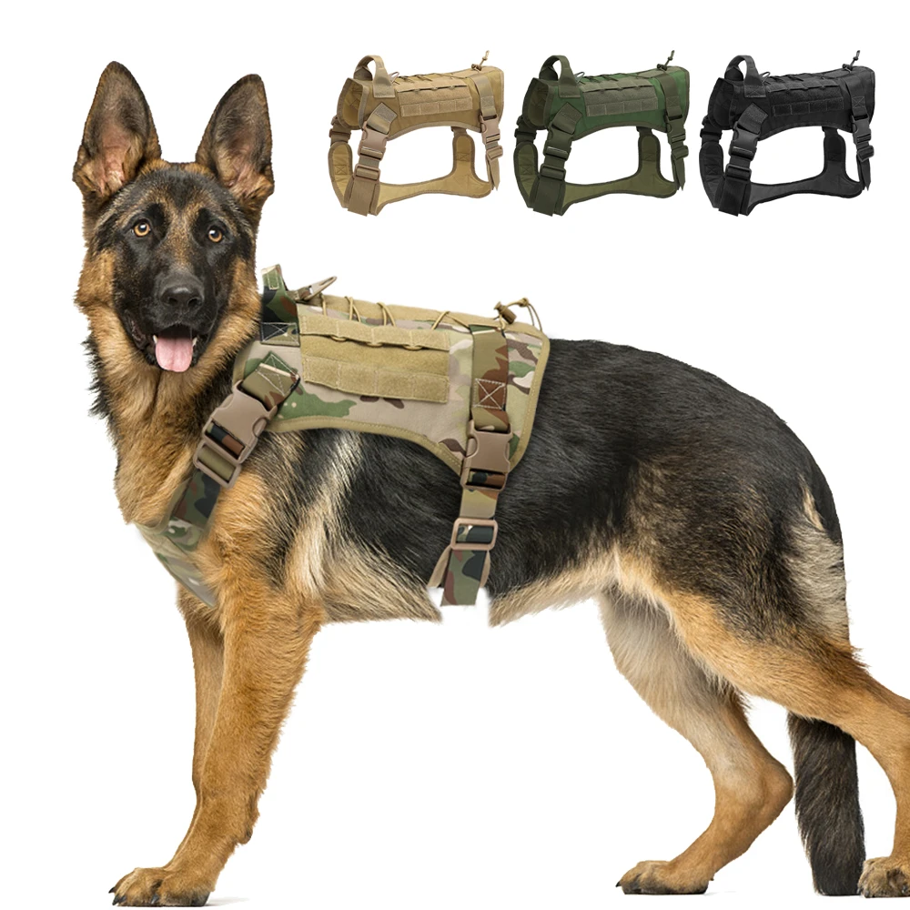 Tactical Dog Harness Military K9 Service Dog Clothes Vest Harness Big