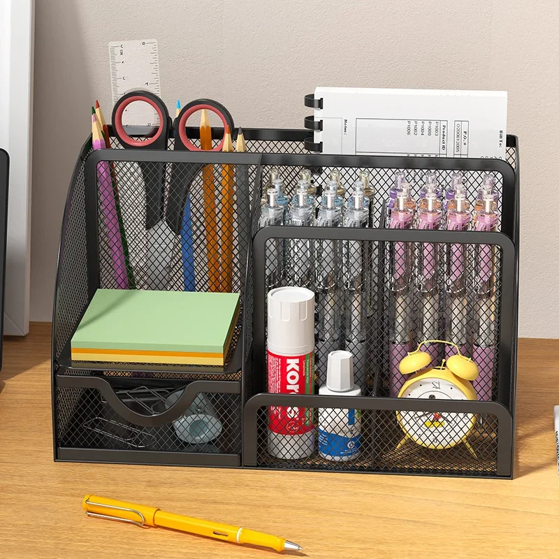Metal Pen Holder Creative Simple Stationery Storage Box Pen Holder Desktop Decoration Simple Office Supplies Pen Holder Student 3