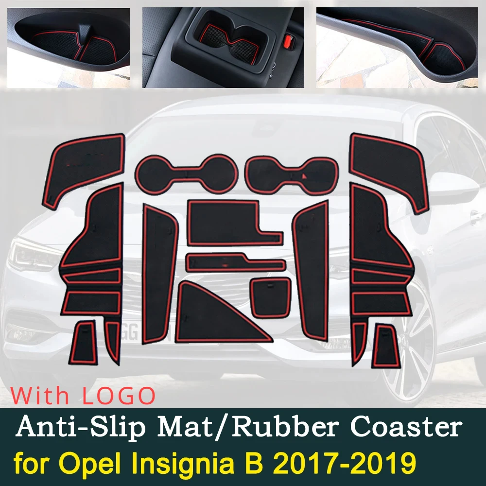 

Противоскользящая резиновая подстилка для дверей Opel Insignia B 2017 ~ 2019 MK2 OPC GSI Vauxhall Holden Commodore, аксессуары для салона автомобиля