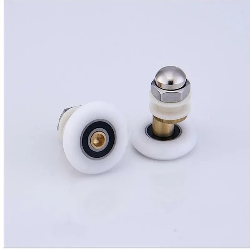 Shower Door Rollers 4pcs/8pcs 19/23/25/27mm Brass Nylon Single partiality Runner Wheel Pulley Door Rollers Sliding Doors Shower Cabin Accessories shower door rollers,sliding door roller,shower room pulley,shower room rollers,sliding door pulley