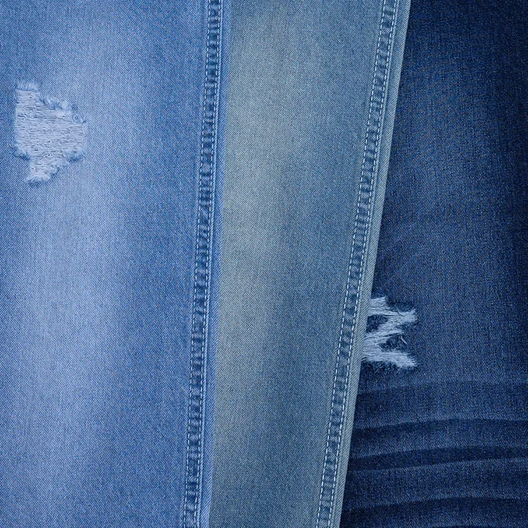 Medium Thin Flow Spun Indigo Slant Denim Fabric for Spring Autumn Children's Clothing Women's Clothing Jeans Fabric