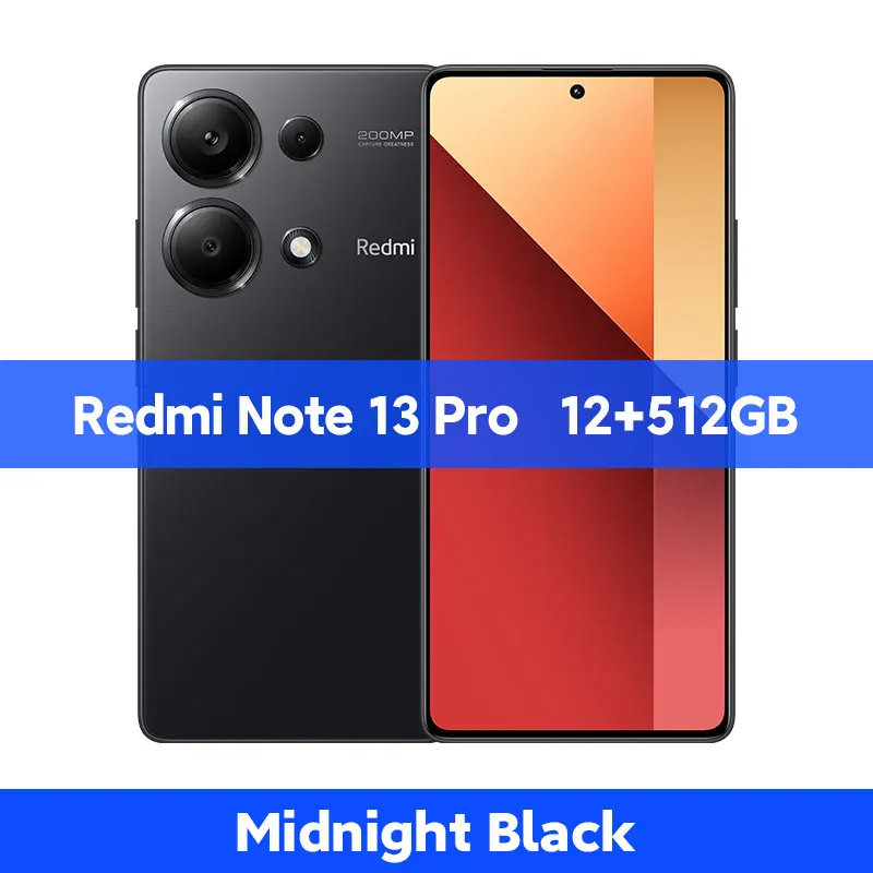 New Global Version Xiaomi Redmi Note 13 Pro 4G Smartphone MTK Helio  G99-Ultra 6.67 AMOLED display 67W Turbo Charge with 5000mAh