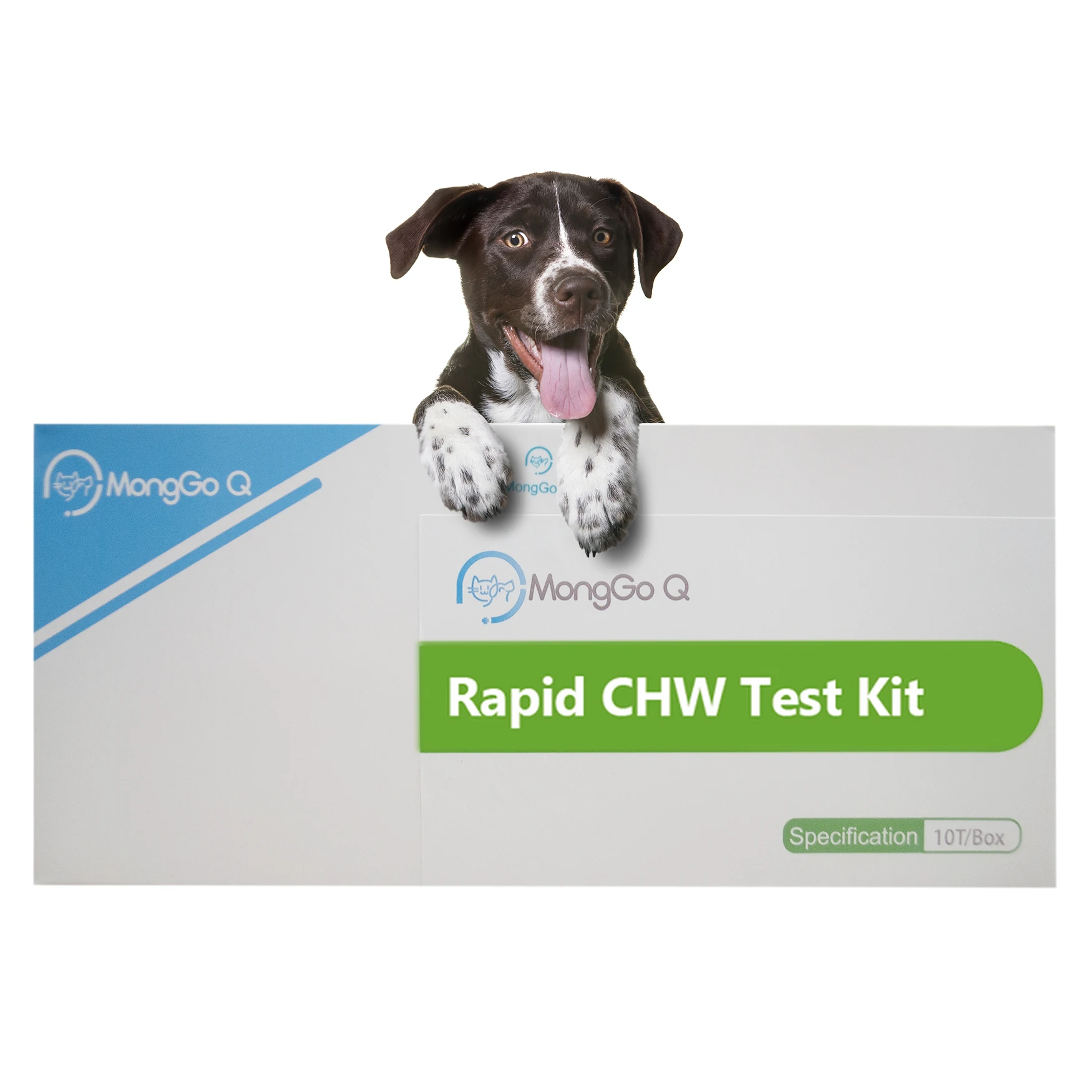 MongGo Q-Canine Heartworm CHW Auxiliary Diagnostic Health Testing Kit for Dogs CHW-10, 10 Packed