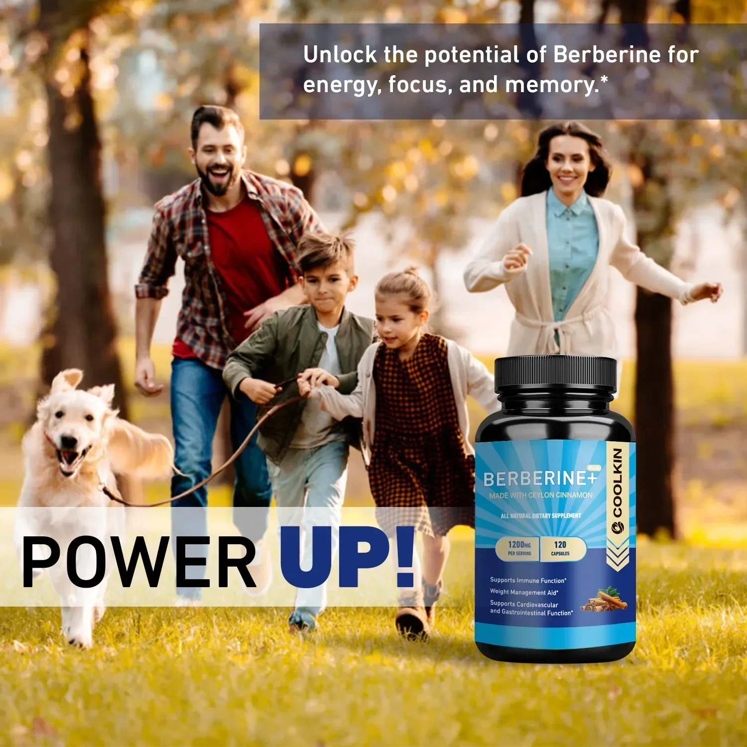 Premium Berberine HCl 1200 Mg Plus Organic Ceylon Cinnamon-Immune System Support, Weight Management Supplement