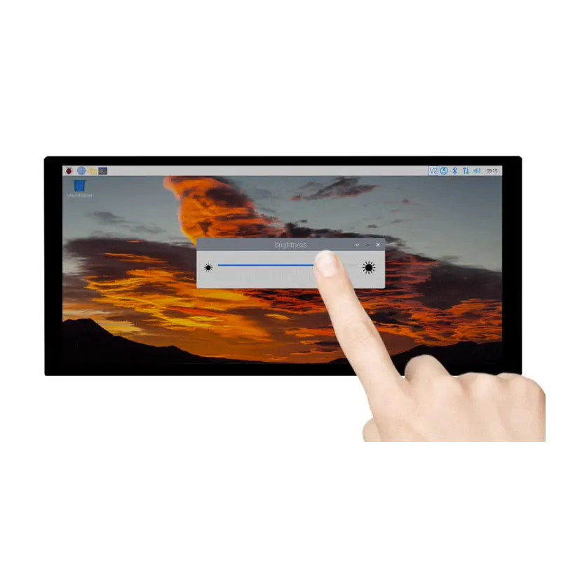10.4 lnch 모니터 고휘도 QLED 퀀텀 닷 터치 스크린, HDMI 고화질 디스플레이, 긴 보조 화면, 라즈베리 파이