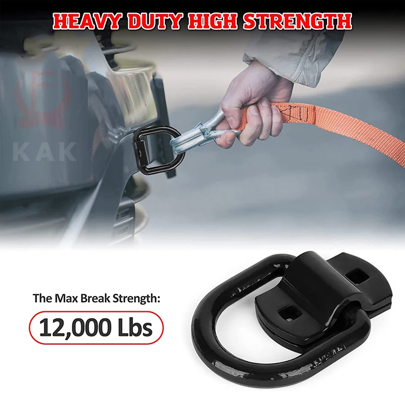Truck Tie Downs Âncoras Ganchos 12000LBS Preto