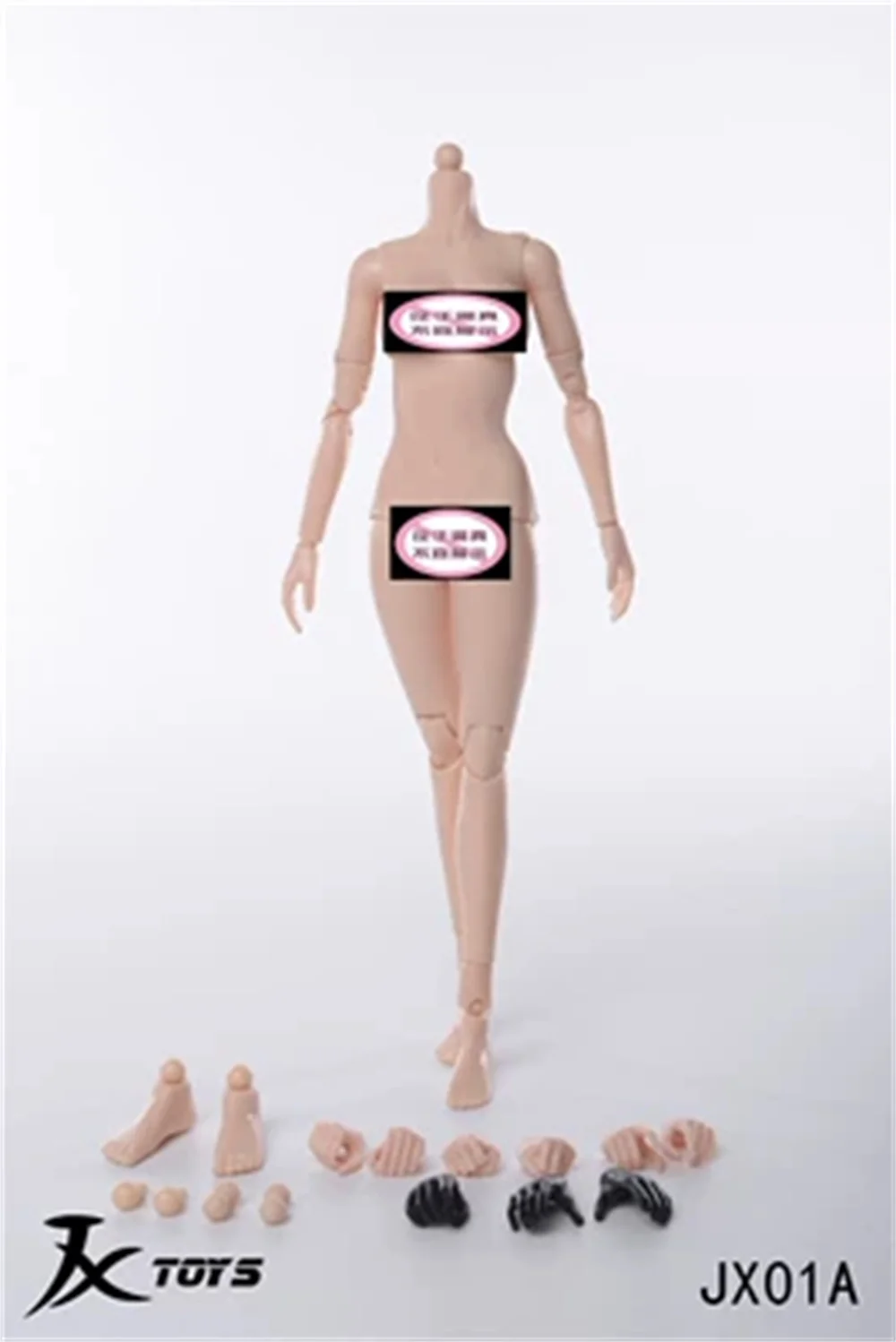 

JXTOYS JX01 JX02AB 1/6 Female Semi-encapsulated Body Big/Mid Bust Pale Joint Movable Body Action Figure Tan Pale/Skin Body Toy