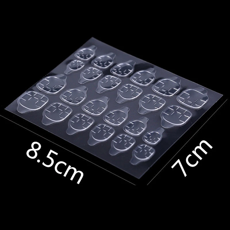 10 Sheets/240 Pcs Waterproof Double-Side False Nails Adhesive Tabs Stickers Press On Fake Nail Tips Jelly Sticker Nail Art Glue 4