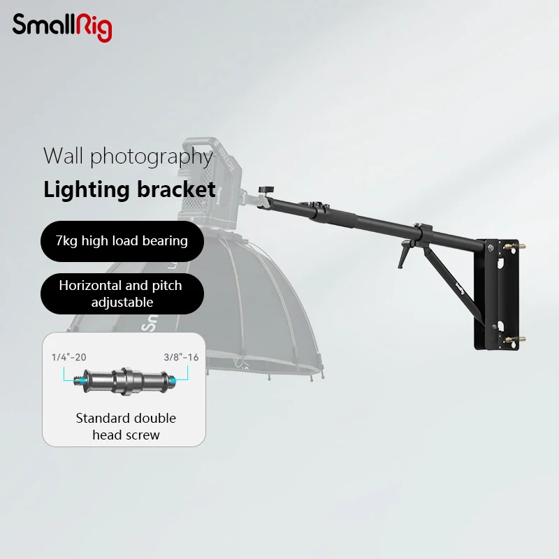 

SmallRig Wall Photography Light Bracket Orientation Adjustable 7kg Load Bearing Light Bracket for Camera/LED Video Light