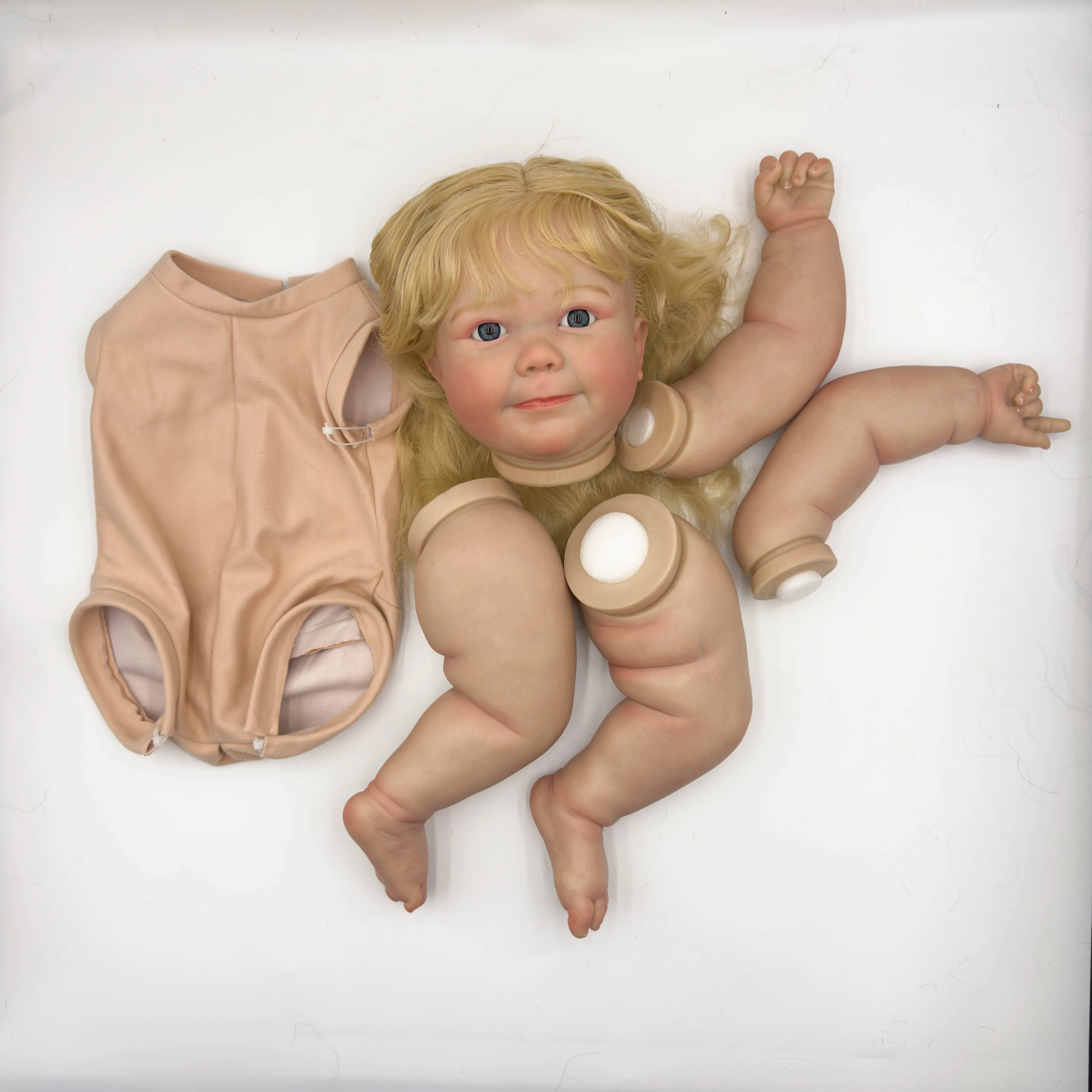 NPK 실물 같은 완제품 인형 크기, 이미 그려진 인형 부품, 천 바디, 6 월 깨우기 DIY 장난감, 어린이용 선물, 26 인치
