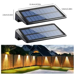 Solar - Powered Outdoor LED Fence Lights - Waterproof, Durable, Set of 2 (2pcs warm light)