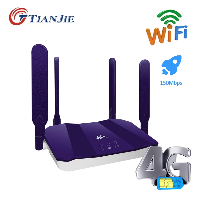 TIANJIE 3g 4g Wifi Router Wireless Modem Wi-fi 300Mbps Lte WiFi Access Point Cpe Hotspot Outdoor With A Sim Card Slot