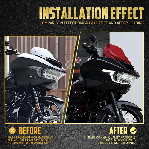 Motorcycle 10" Windshield Fairing Wind Deflector Windscreen ABS For Harley Touring CVO Road Glide 2023 2024 2025 FLTRX FLTRXSE - Image 4