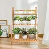 Bamboo Ladder Plant Stand 3 Tier Foldable Flower Pot Display Shelf Rack for Indoor Outdoor Home Patio Lawn Garden Balcony 3