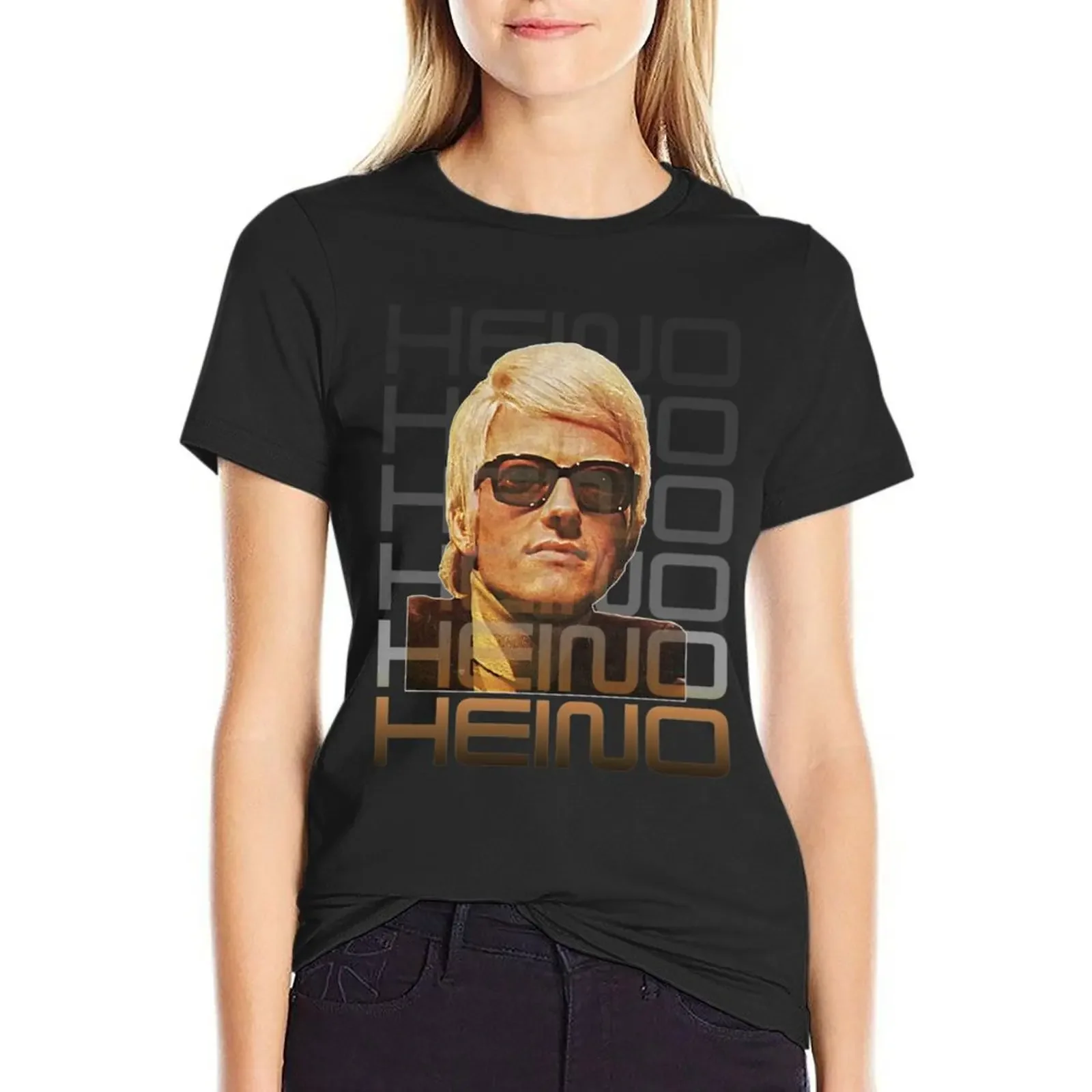 

Retro Heino Tribute Art - Volksmusik Icon T-shirt female summer tops graphics t shirts for Women