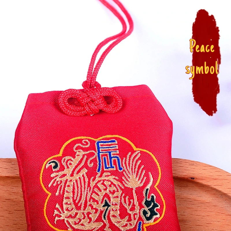 

Wutai Mountain Cinnabar Sachet Twelve Zodiac Peace Fortune Bag Amulet Brocade Chinese Wind Lucky Ornament Miniature Exquisite