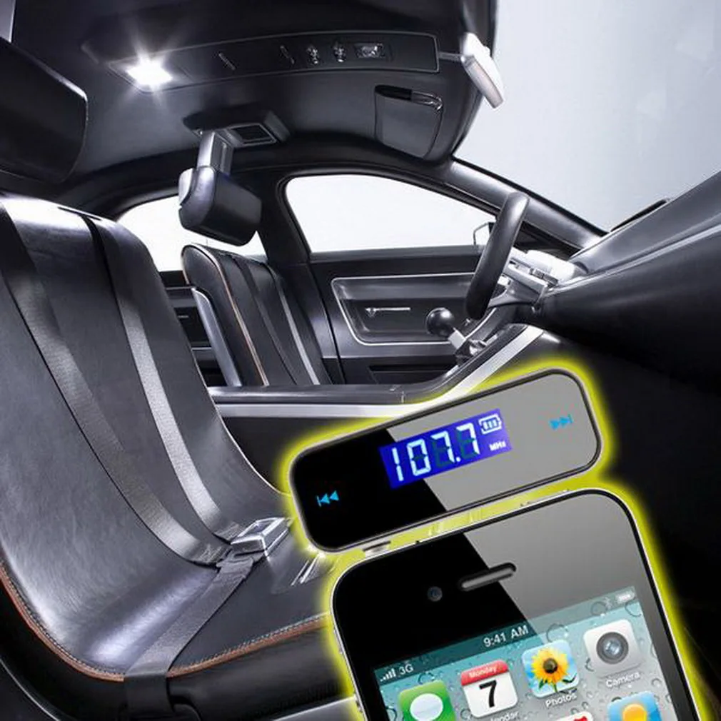 Premium Wireless LCD FM Transmitter & USB Music Player with Handsfree Audio Receiver