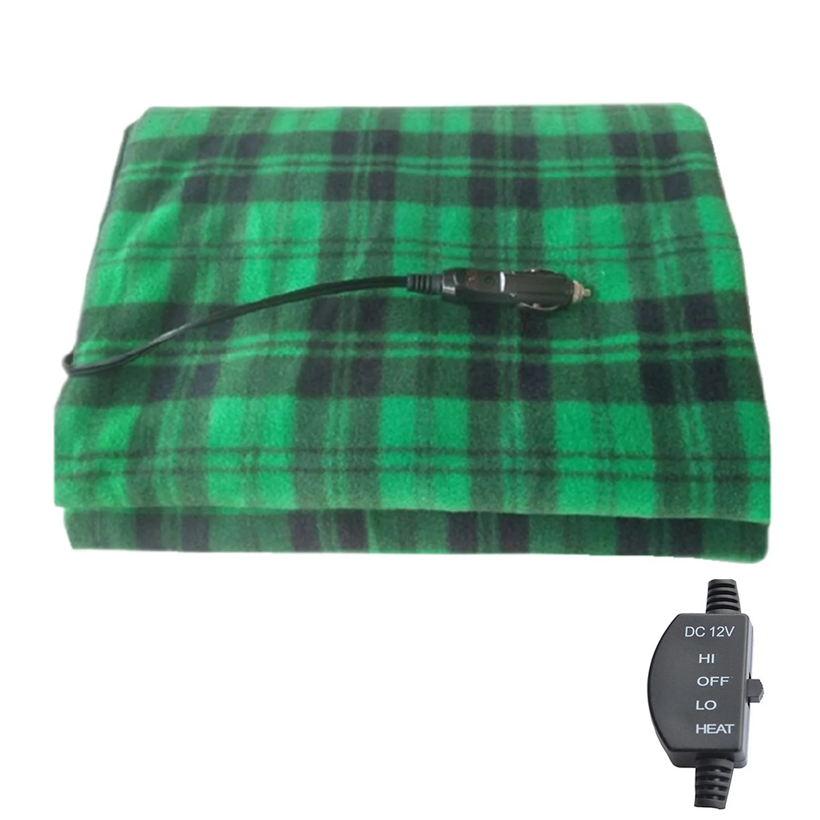 12V Electric Throw Cold Weather Fleece Cozy Heated Blanket Heat