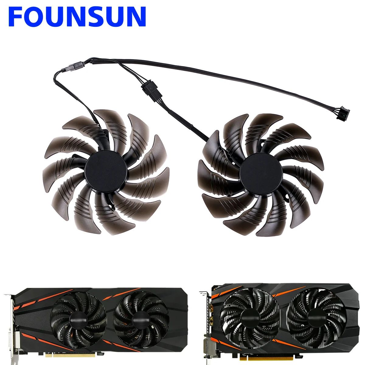 

New 88MM T129215SU 4Pin Cooler Fan For Gigabyte GeForce GTX1060 1070 GTX 1050ti GTX 960 RX570 RX470 Graphics Card PLD09210S12HH