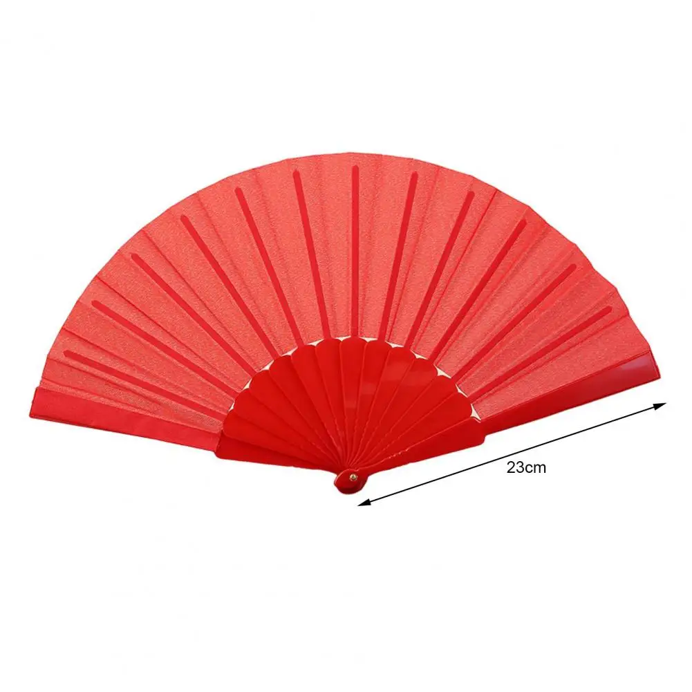 Wedding Folding Hand Fans Plain Smooth Edge Solid Color Flat Fan Party Favors