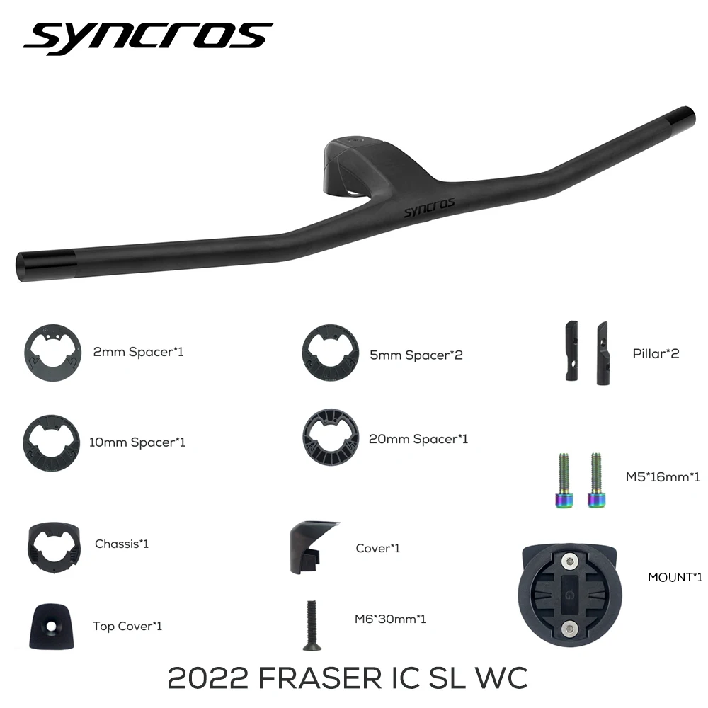 

2023 SYNCROS FRASER IC SL WC For Sparks Frame 740MM -20° Full Carbon Fibre Integrated Cockpit MTB Handlebar Titanium screws