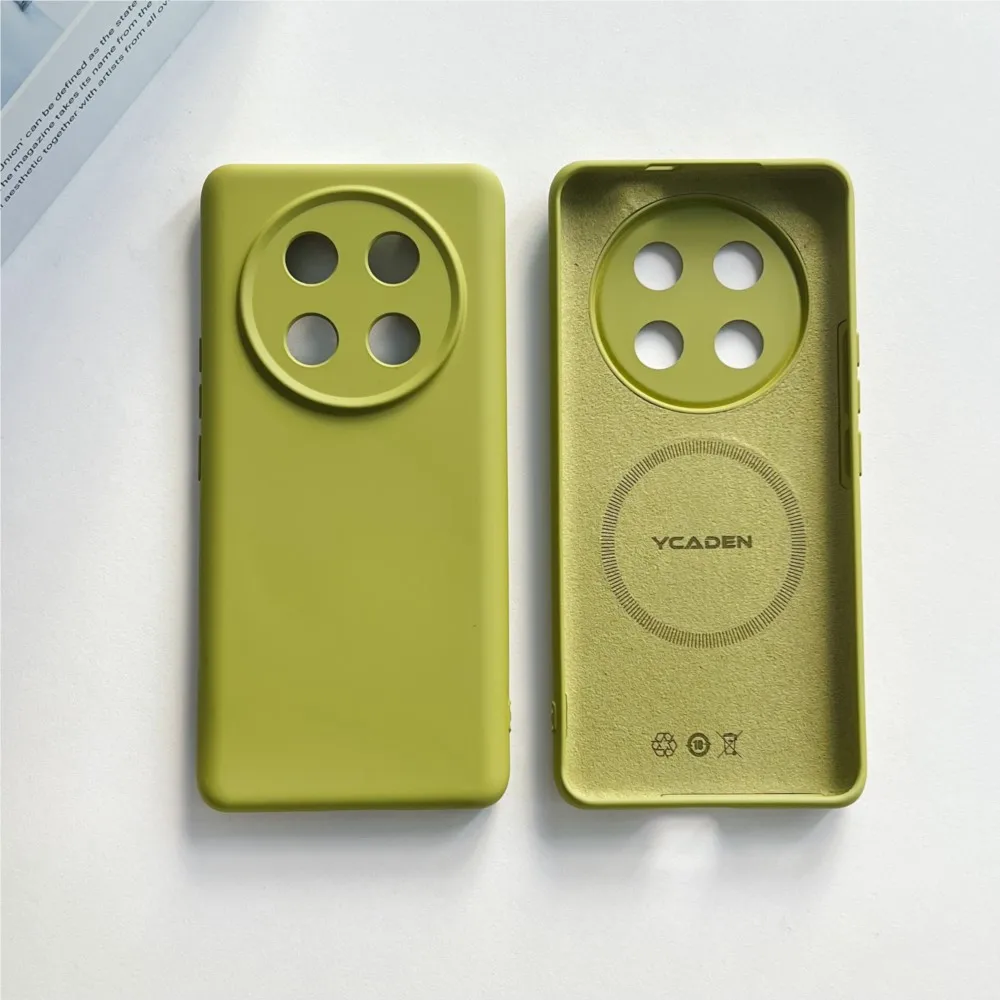 Liquid Silicone MagSafe-Compatible Magnetic Case - Solid Color Cover for Huawei Honor & Nova Series