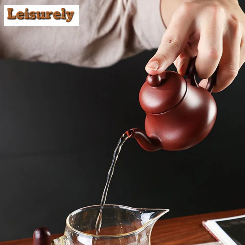 130ML Small Capacity Chaozhou Purple Clay Teapot Senior Craftsman Handmade Raw Or Kettle Tea Brewing Pot Zisha Tea (just Teapot)