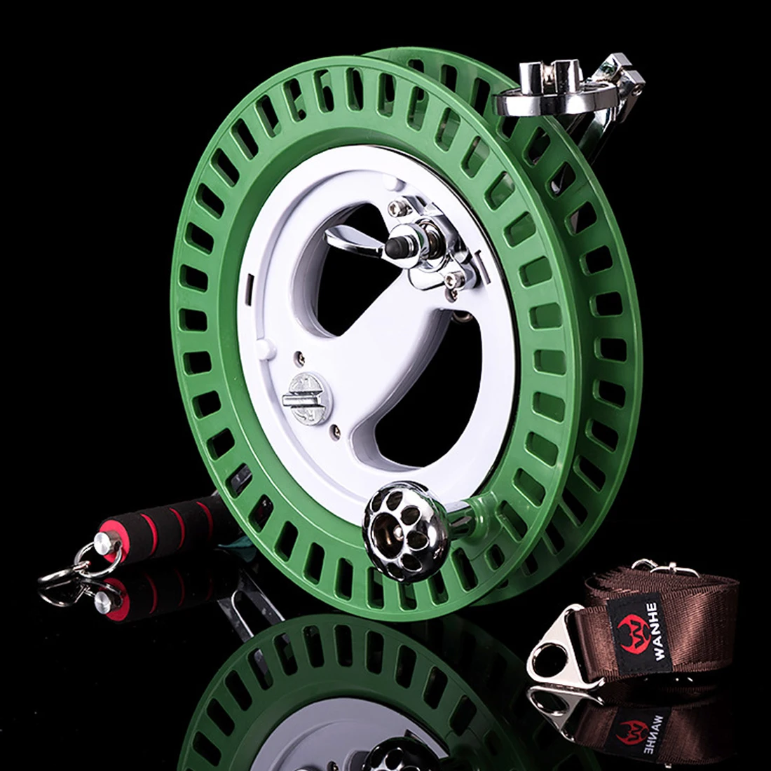 Simxkai Drachenspule Mit 200m Schnur - Mit Verriegelung Grün